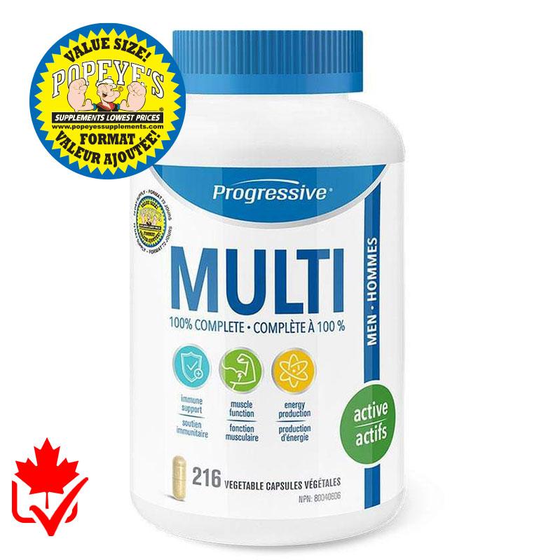 Progressive Multivitamin Active Men 216 Caps