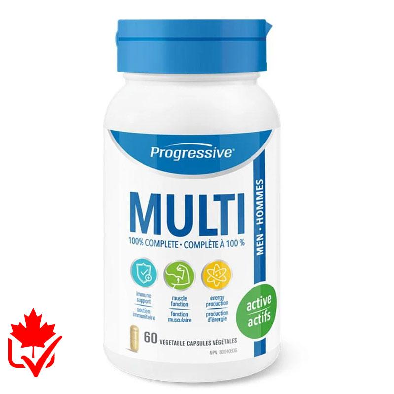 Progressive Multivitamin Active Men 60 Caps