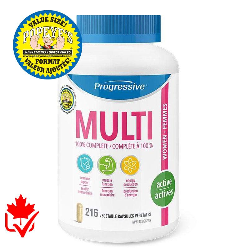 Progressive Multivitamin Active Women 216 Caps