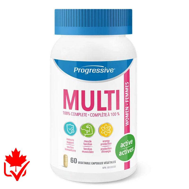 Progressive Multivitamin Active Women 60 Caps