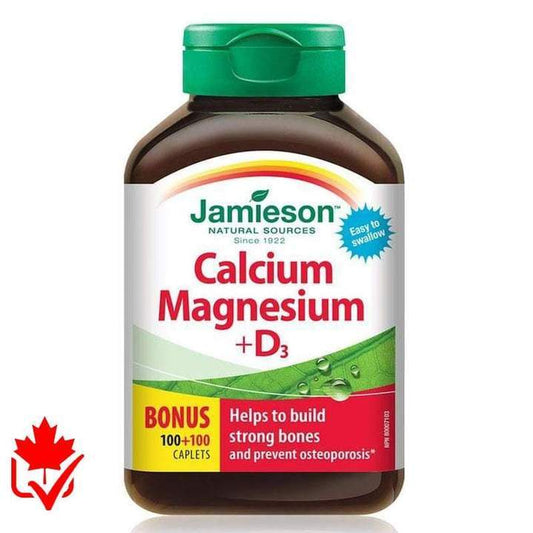 Jamieson Calcium-Magnesium 2:1+ Vitamin D  200 Count